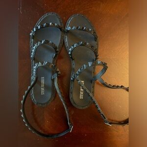 Steve Madden Travel J - Jelly Black Sandals Size 8